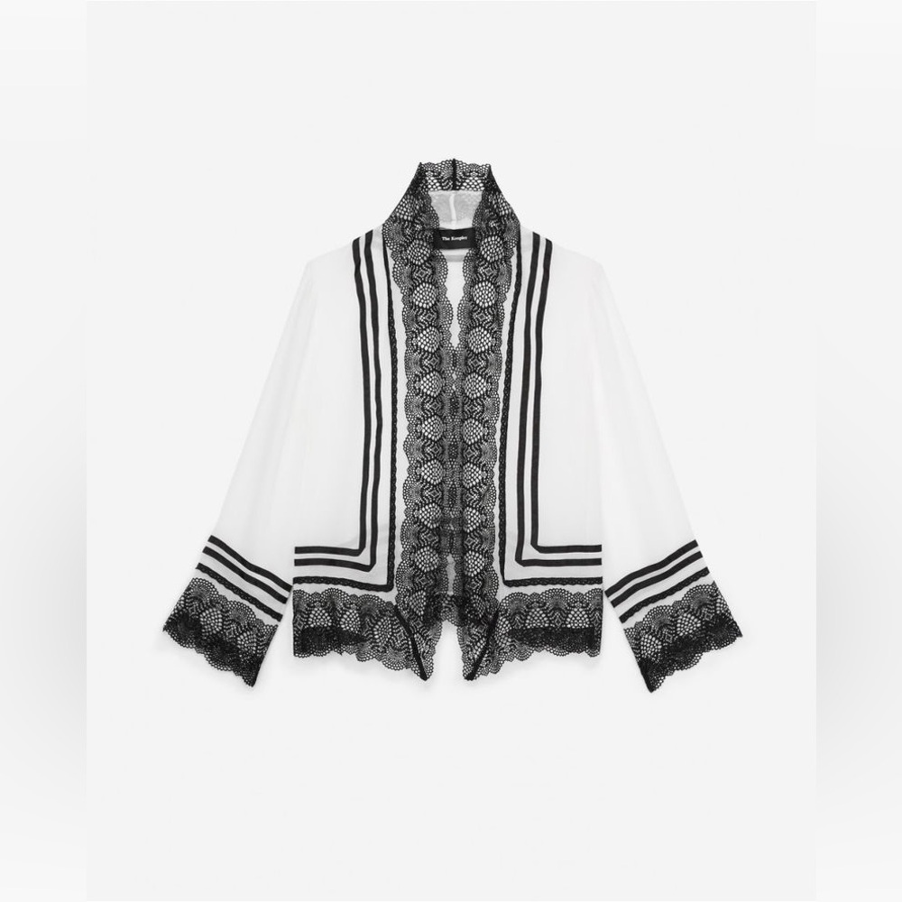 The Kooples Crepe Jacket 100% Silk - Picture 3 of 9